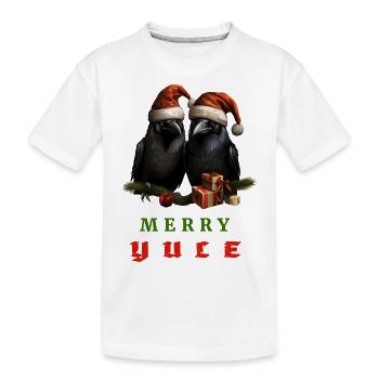 Joyeux Noël avec Hugin et Munin - T-shirt bio Premium Enfant - blanc - Devant