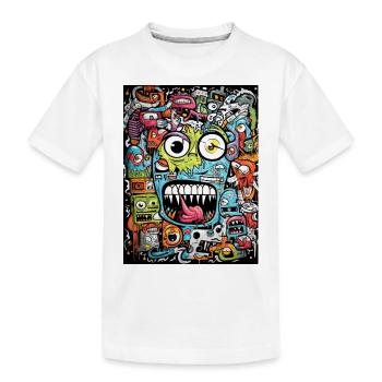 [MB] Panic Face - Kids' Premium Organic T-Shirt - white - Front