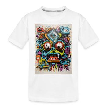 [] Screaming Monster : Émeute de couleurs - T-shirt bio Premium Enfant - blanc - Devant