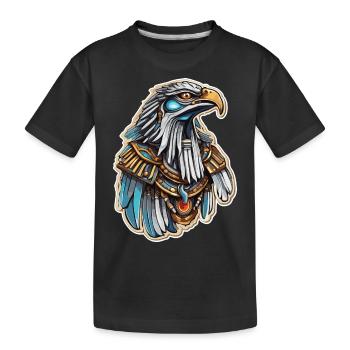 Ägypten / Pharao / Mumien / Hieroglyphen / Sphinx - Kinder Premium Bio T-Shirt - Schwarz - Vorne