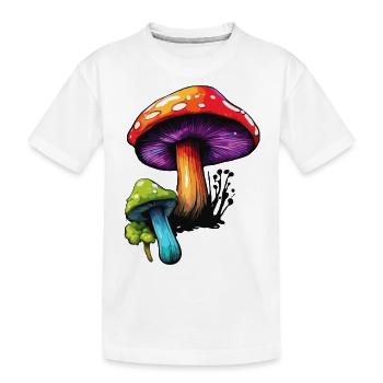 Champignon / Champignon / Prairie / Forêt / Goa / Psy - T-shirt bio Premium Enfant - blanc - Devant