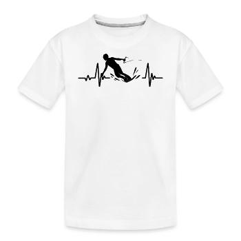 wakeboarden herzschlag wakeboard wakeboarder - T-shirt bio Premium Enfant - blanc - Devant