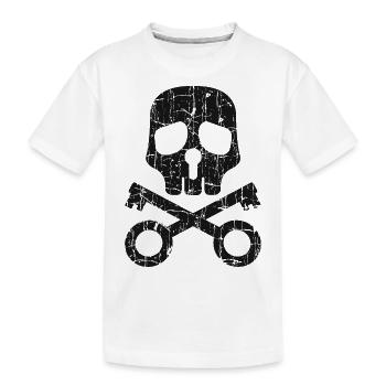 Schlüssel - Kinder Premium Bio T-Shirt - Weiß - Vorne