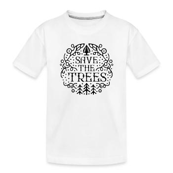 Rettung der Bäume - Kinder Premium Bio T-Shirt - Weiß - Vorne
