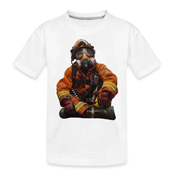 Pompier réveur - T-shirt bio Premium Enfant - blanc - Devant