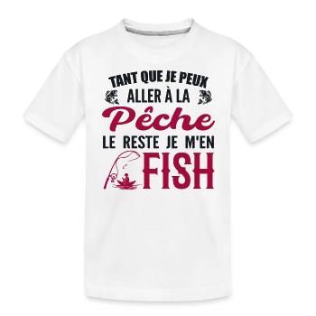 Wenn ich angeln gehen kann, fische ich den Rest - Kinder Premium Bio T-Shirt - Weiß - Vorne
