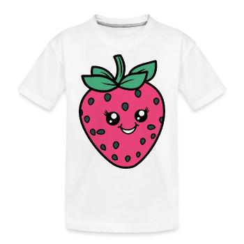 Strawberry Princess - Kinder Premium Bio T-Shirt - Weiß - Vorne
