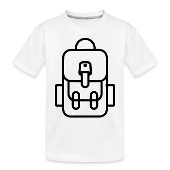 Rucksack - Kinder Premium Bio T-Shirt - Weiß - Vorne
