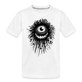 The Smiling Monster - Kids' Premium Organic T-Shirt - white - Front