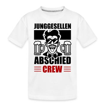 Junggesellen Abschied Crew - Kinder Premium Bio T-Shirt - Weiß - Vorne