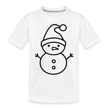 Bonhomme de neige - T-shirt bio Premium Enfant - blanc - Devant