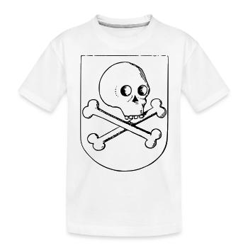 Skull and bones - Kids' Premium Organic T-Shirt - white - Front