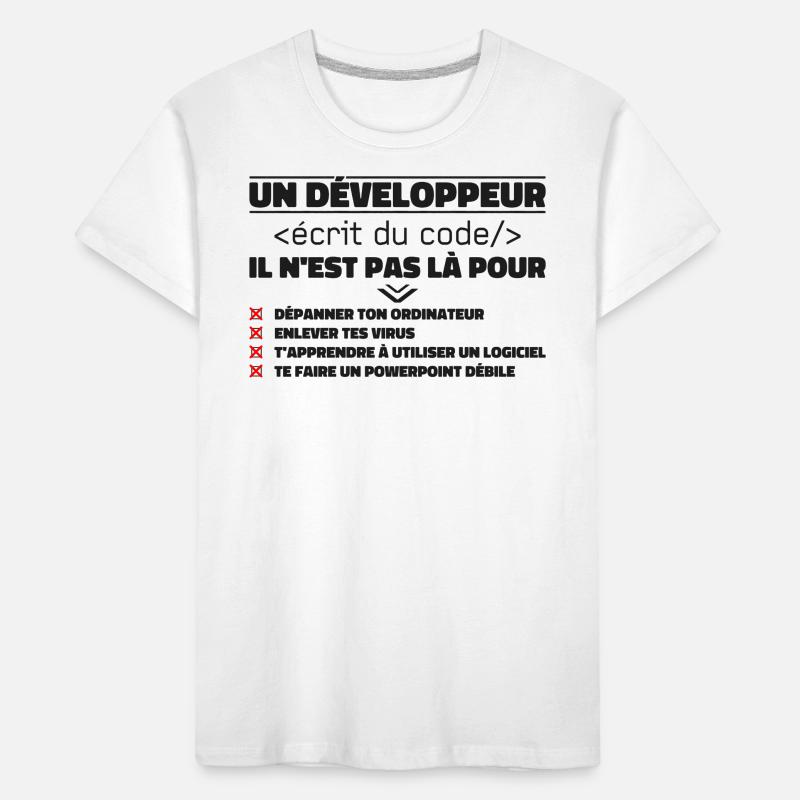 A Written Developer of the Gift Code Kids' Premium Organic T-Shirt