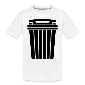 dustbin - Kids' Premium Organic T-Shirt - white - Front