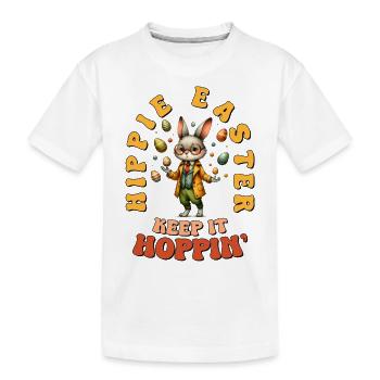 Ostern Osterhase Ostern Ostern Sonntag Osterei Frühling - Kinder Premium Bio T-Shirt - Weiß - Vorne