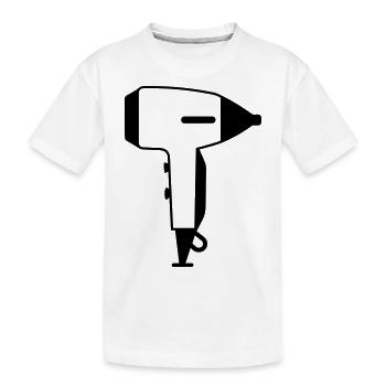 Hair dryer - Kids' Premium Organic T-Shirt - white - Front