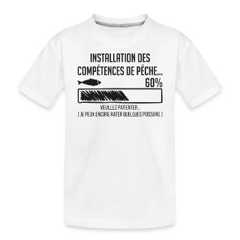 Pêche Humour Barre Progression 60% - T-shirt bio Premium Enfant - blanc - Devant