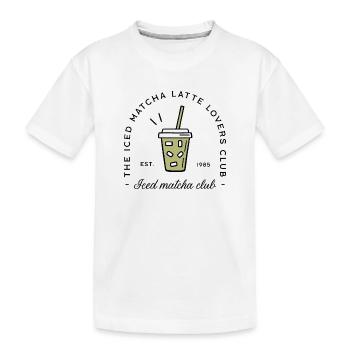 Iced matcha latte glacé - T-shirt bio Premium Enfant - blanc - Devant