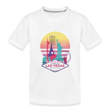 Las Vegas - Kinder Premium Bio T-Shirt - Weiß - Vorne