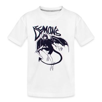 Demon Vibes – Sombre et mystique - T-shirt bio Premium Enfant - blanc - Devant