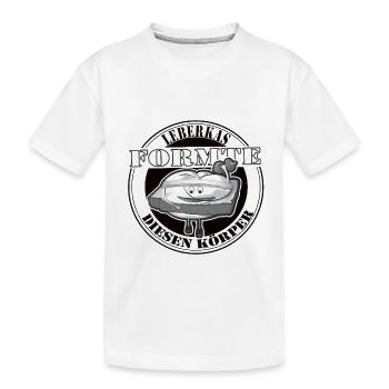 Leberkas formte diesen Body. - Kinder Premium Bio T-Shirt - Weiß - Vorne
