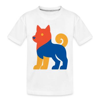 Pop Art Dog - Kids' Premium Organic T-Shirt - white - Front