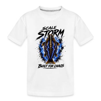 Tempête d’écailles de pêche à la carpe commune - T-shirt bio Premium Enfant - blanc - Devant