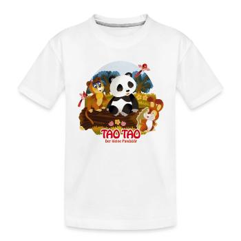 Tao Tao Et Ses Amis Image De Groupe Texte - T-shirt bio Premium Enfant - blanc - Devant