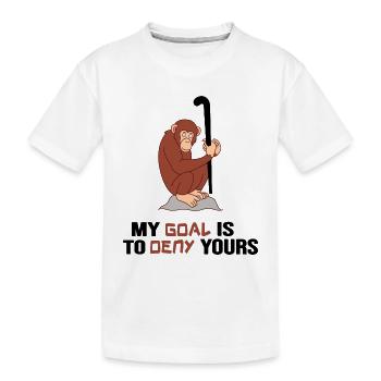 Feldhockey Hockey "affenstarke Hockeylegende" - Kinder Premium Bio T-Shirt - Weiß - Vorne