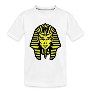 Pharao Totenkopf - Kinder Premium Bio T-Shirt - Weiß - Vorne