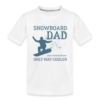 Snowboard Papa, Halfpipe, Sports d’hiver, Vacances au ski - T-shirt bio Premium Enfant - blanc - Devant