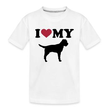 Border Terrier - Kids' Premium Organic T-Shirt - white - Front