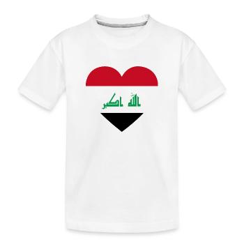 Love Amour cadeau irak iraq - T-shirt bio Premium Enfant - blanc - Devant