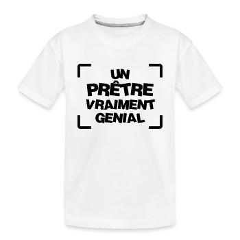 Prêtre / Pretre / Curé / Catho / Catholique - T-shirt bio Premium Enfant - blanc - Devant