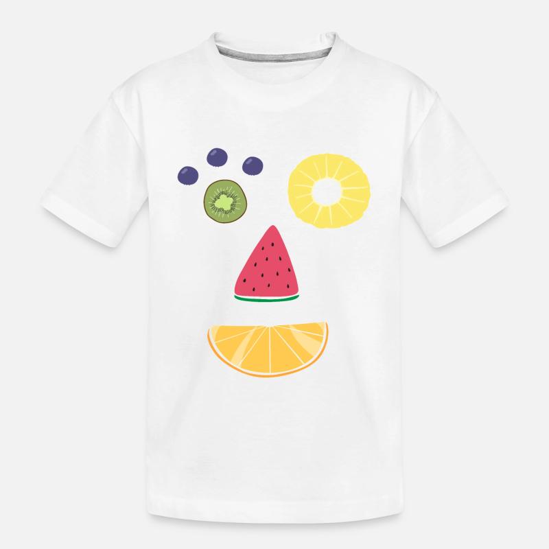 Visage de fruit - T-shirt bio Premium Enfant - blanc