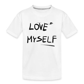 ich mich selbstliebe linie - Kinder Premium Bio T-Shirt - Weiß - Vorne