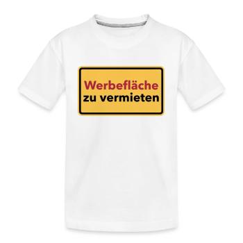 Werbung - Kinder Premium Bio T-Shirt - Weiß - Vorne