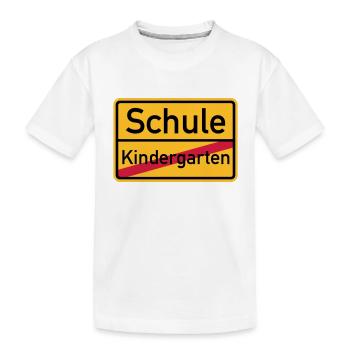 Schule - Kinder Premium Bio T-Shirt - Weiß - Vorne