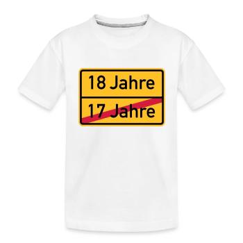 18. Geburtstag - Kinder Premium Bio T-Shirt - Weiß - Vorne