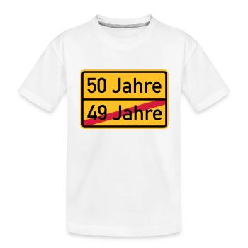 50. Geburtstag - Kinder Premium Bio T-Shirt - Weiß - Vorne