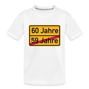 60. Geburtstag - Kinder Premium Bio T-Shirt - Weiß - Vorne