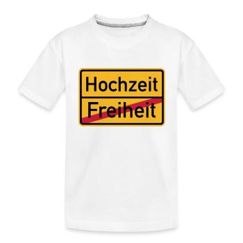 Hochzeit - Kinder Premium Bio T-Shirt - Weiß - Vorne