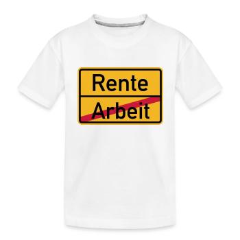 Rente - Kinder Premium Bio T-Shirt - Weiß - Vorne