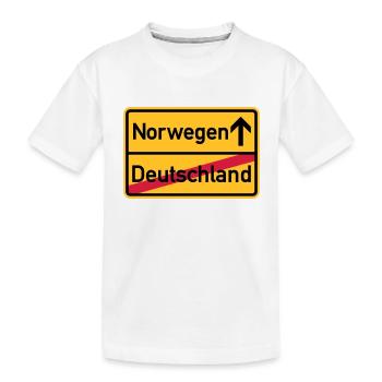 Norwegen - Kinder Premium Bio T-Shirt - Weiß - Vorne