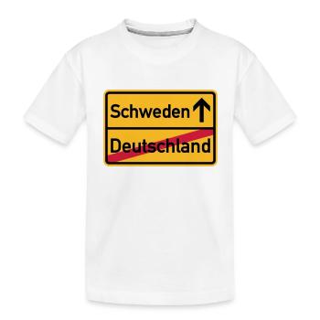 Schweden - Kinder Premium Bio T-Shirt - Weiß - Vorne