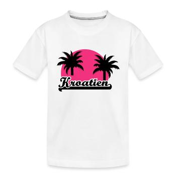 Kroatien - Kinder Premium Bio T-Shirt - Weiß - Vorne