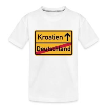 Kroatien - Kinder Premium Bio T-Shirt - Weiß - Vorne