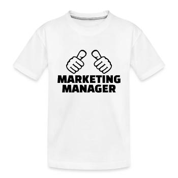 Marketing manager - Kids' Premium Organic T-Shirt - white - Front