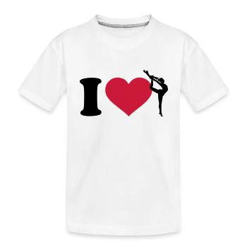 Gymnastik - Kinder Premium Bio T-Shirt - Weiß - Vorne