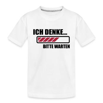 Ich denke - Kinder Premium Bio T-Shirt - Weiß - Vorne